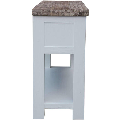 Plumeria Farmhouse Console Hallway Entry Table 130cm - White Brush