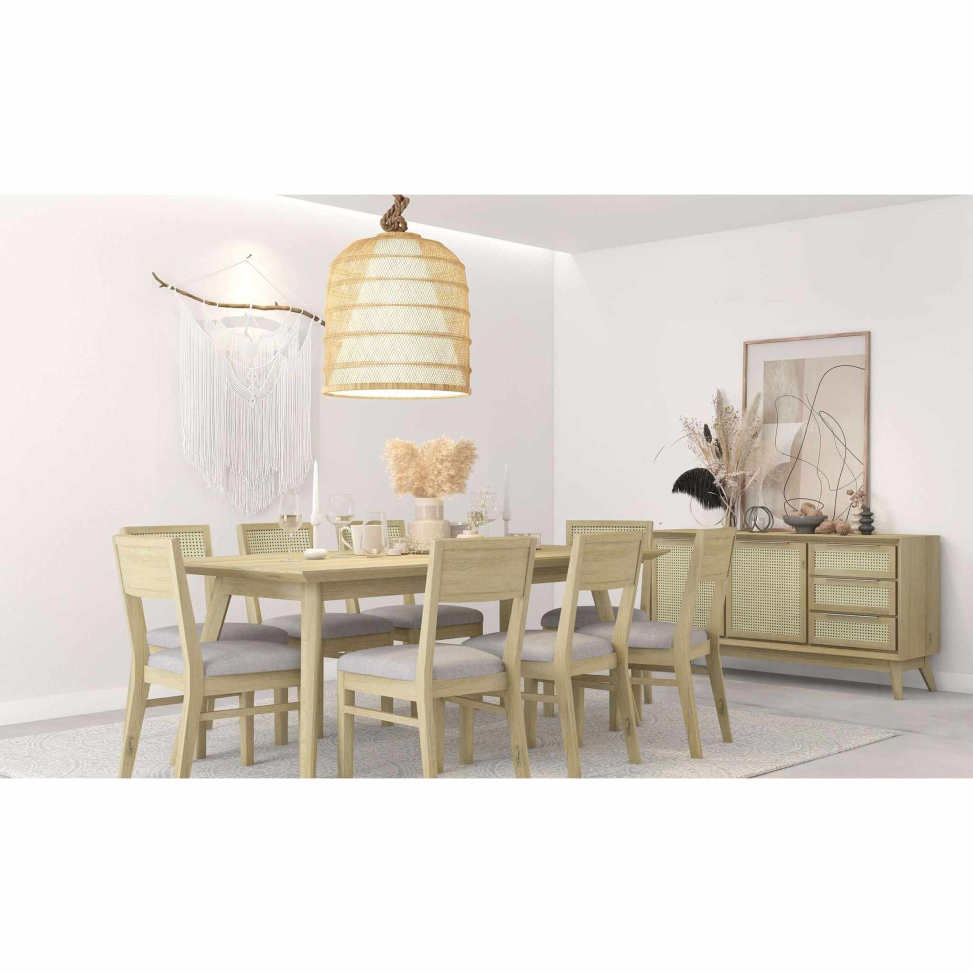 Grevillea Dining Table 180cm Solid Acacia Timber Tropical Furniture - 