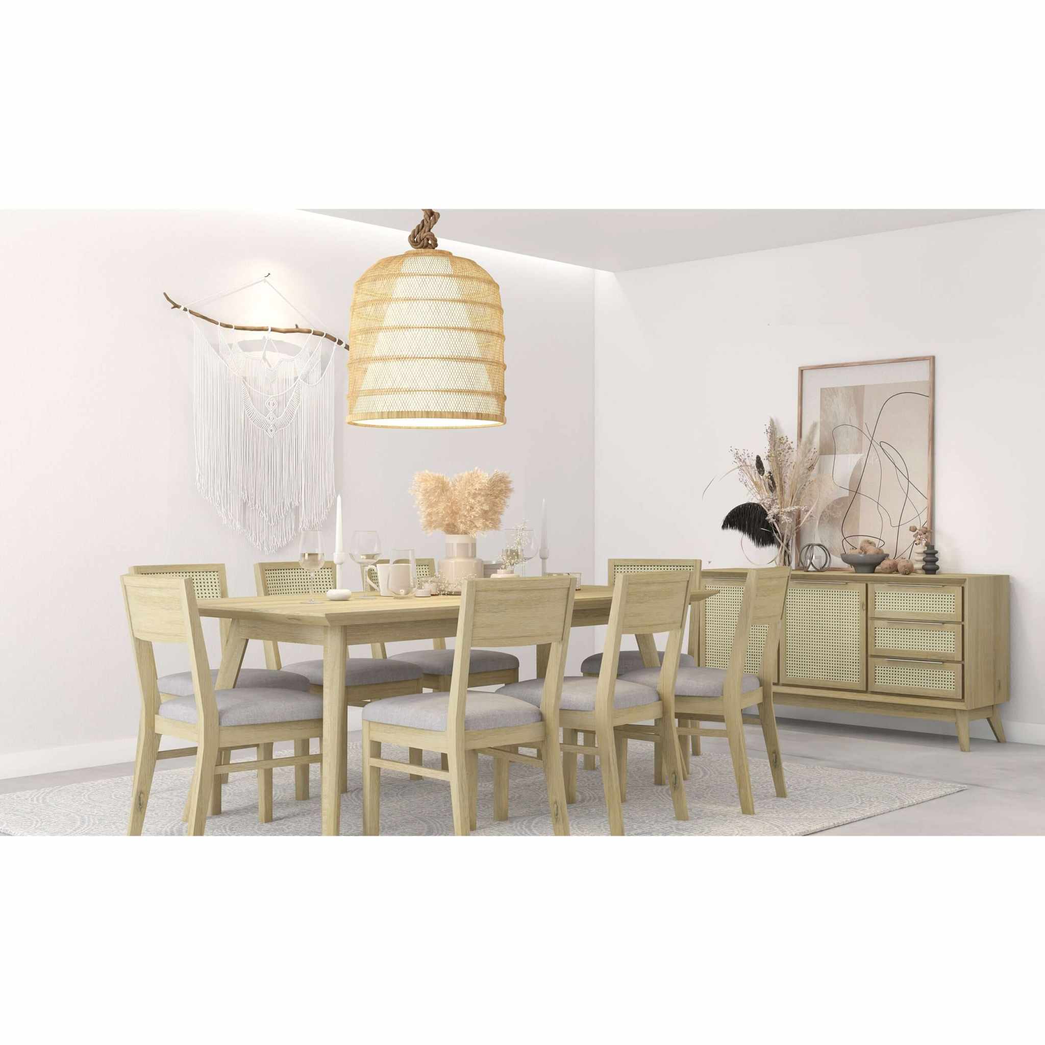 Grevillea Rattan Sideboard 160cm 2 Door - Brown