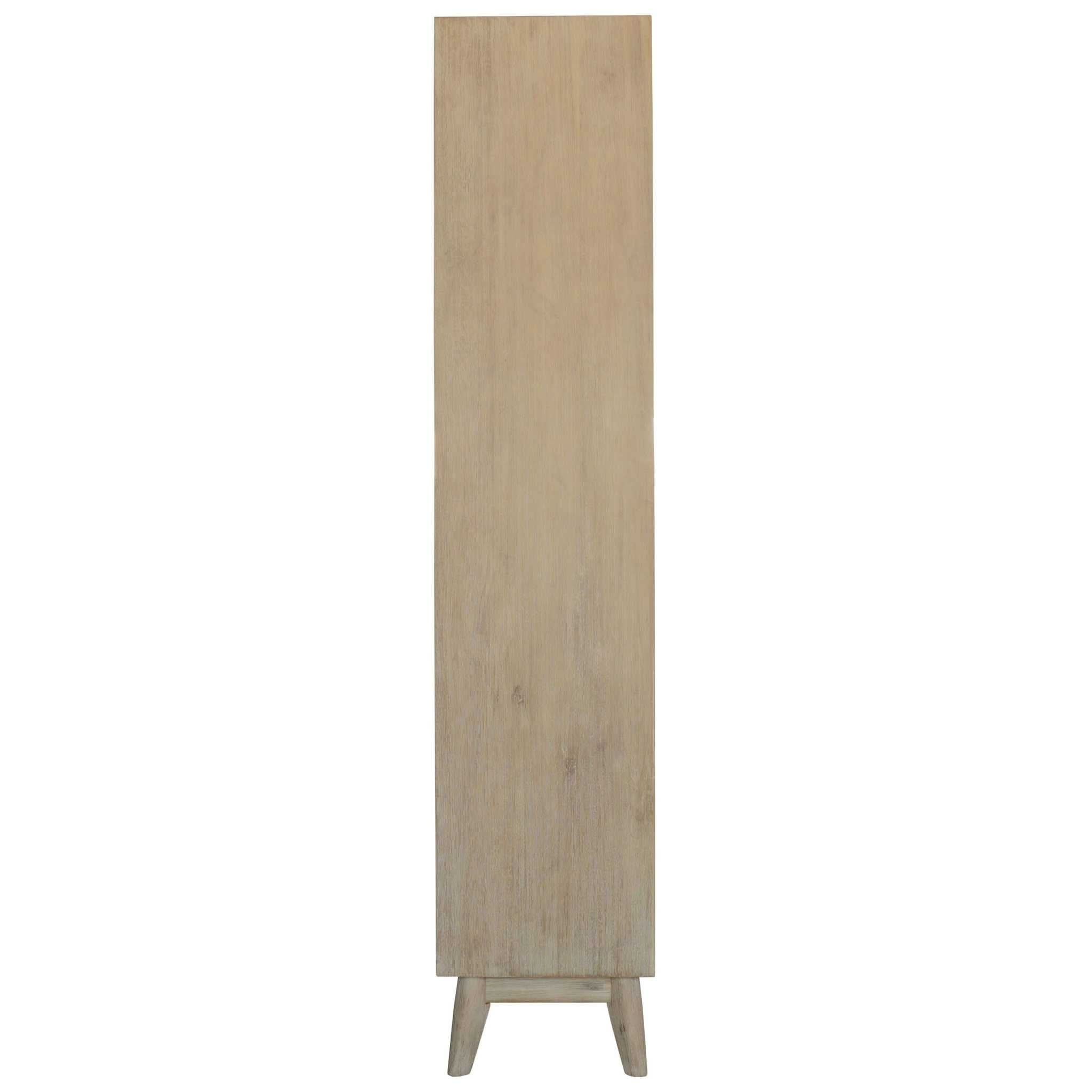 Grevillea Bookcase 4 Tier Drawers Solid Acacia Timber - Brown
