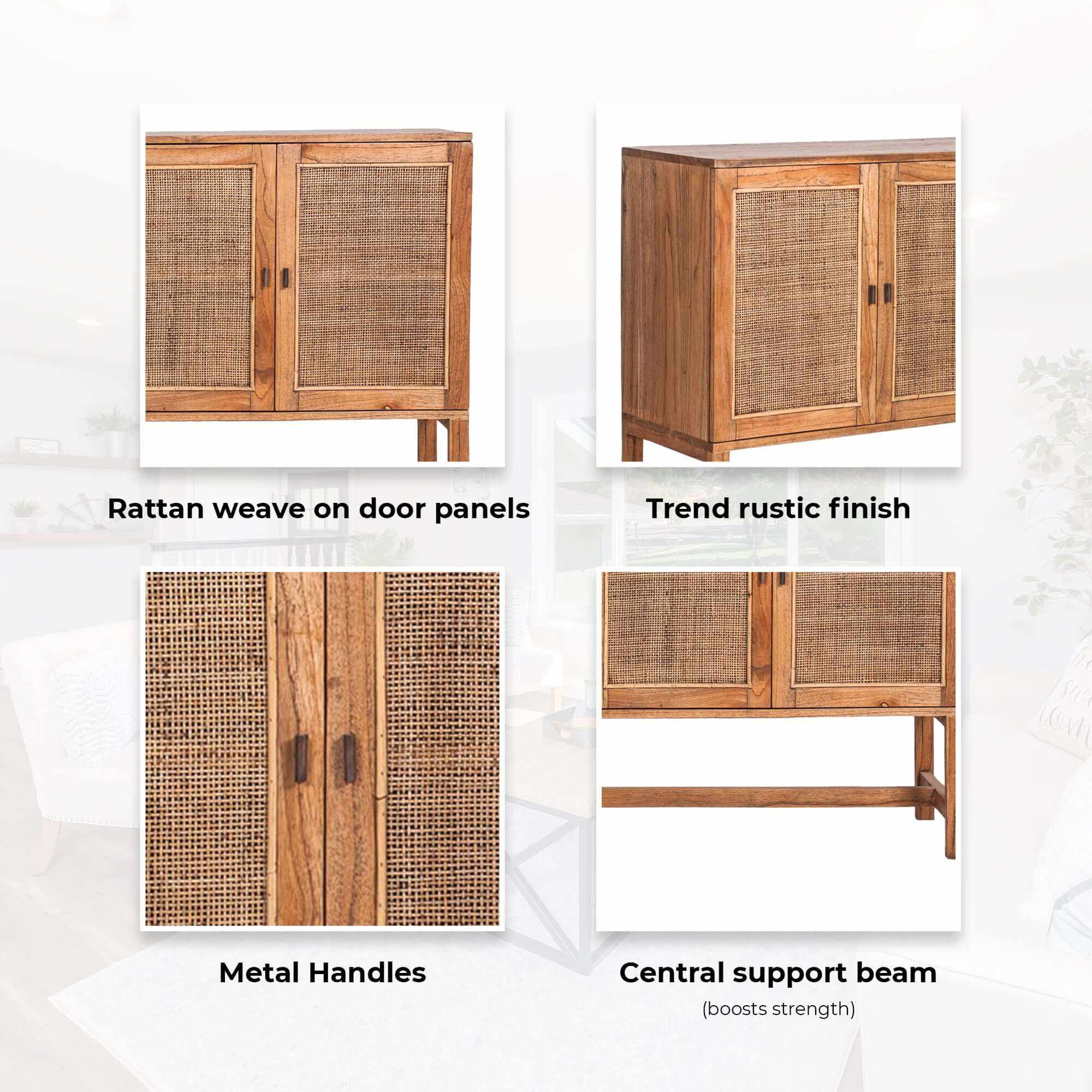 rattan sideboard cabinet