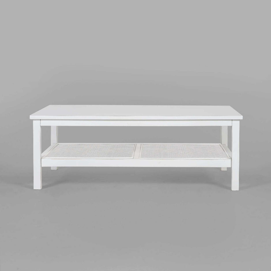 Coffee Table Rattan White