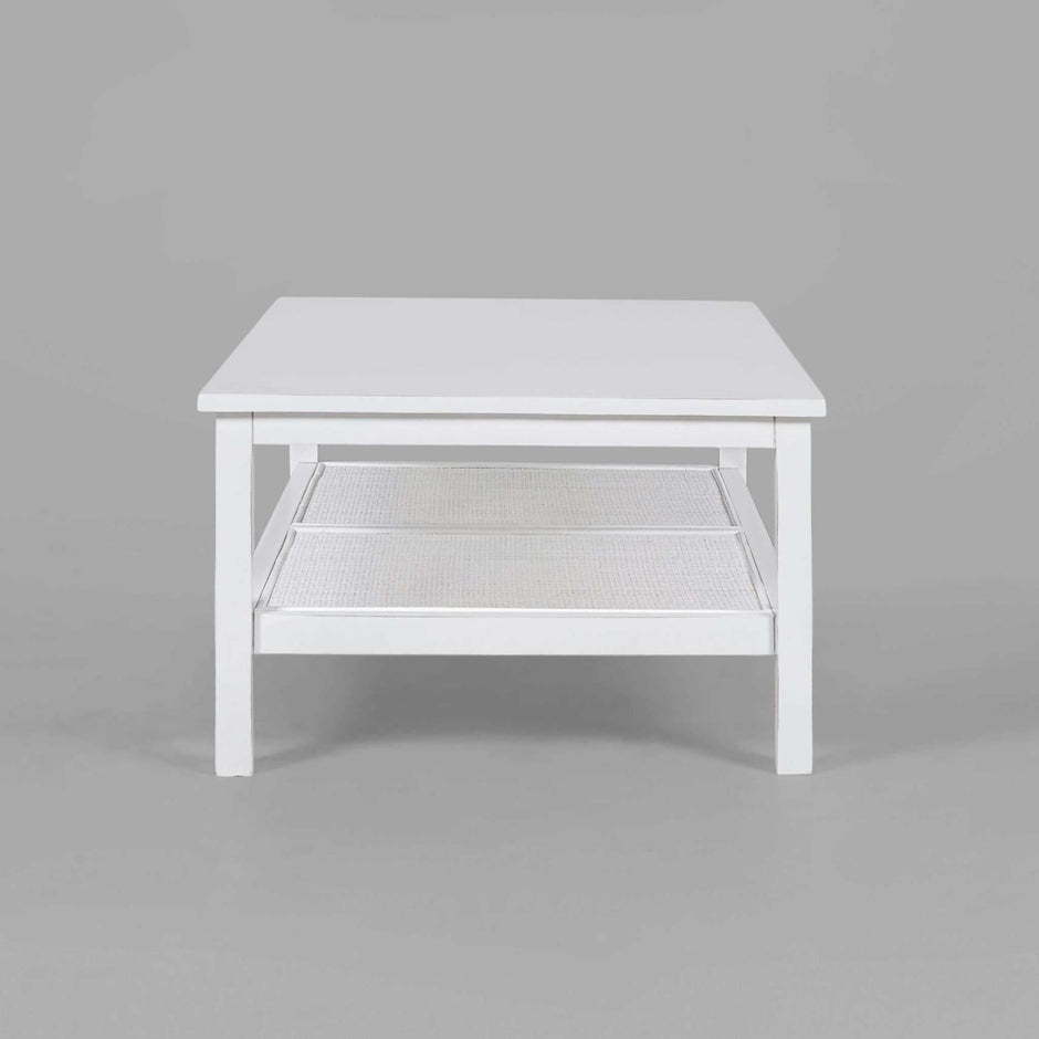 Coffee Table Rattan White