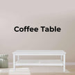 Coffee Table Rattan White