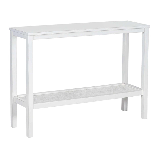 Rattan console Table white