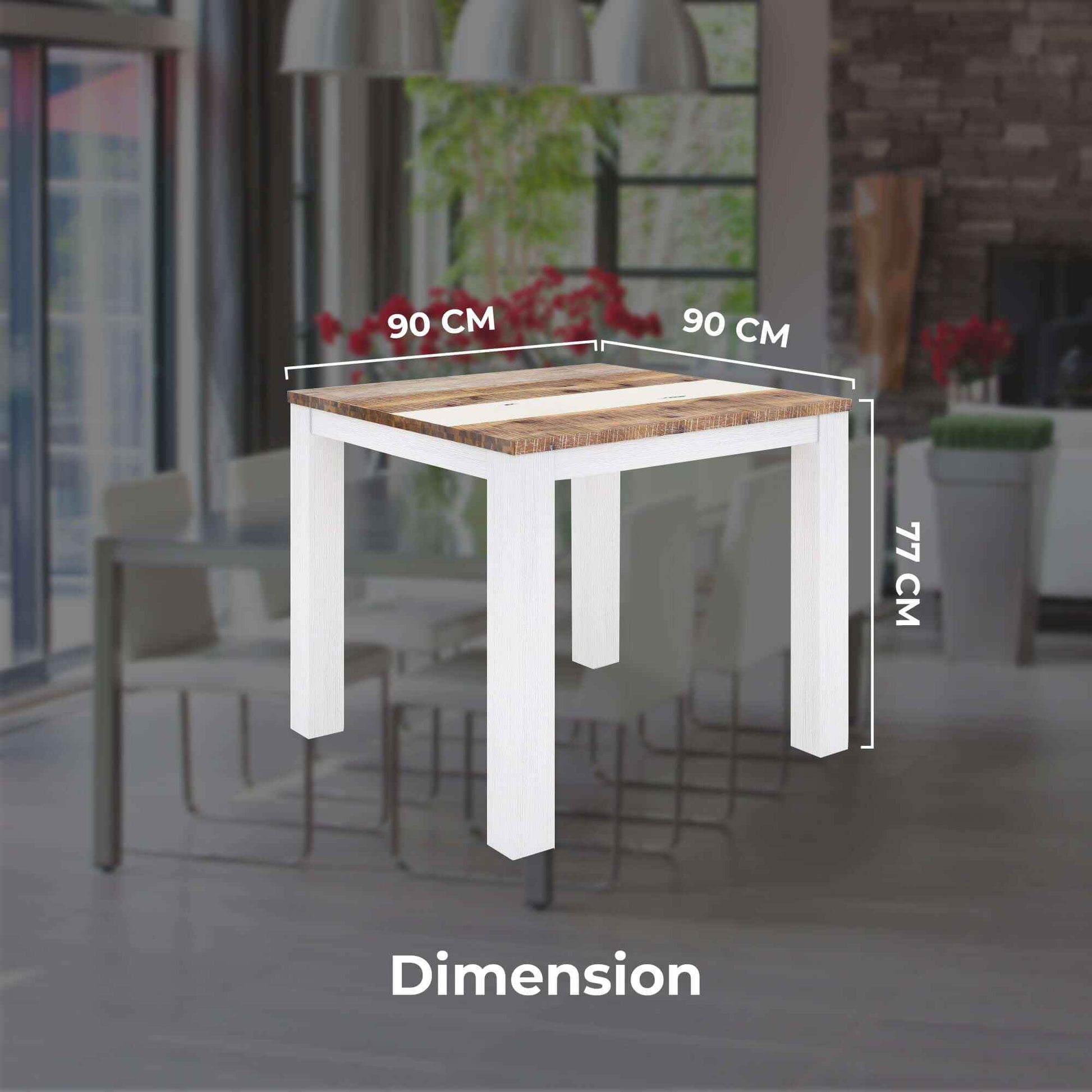Orville Square Dining Table 90cm - Multi Color