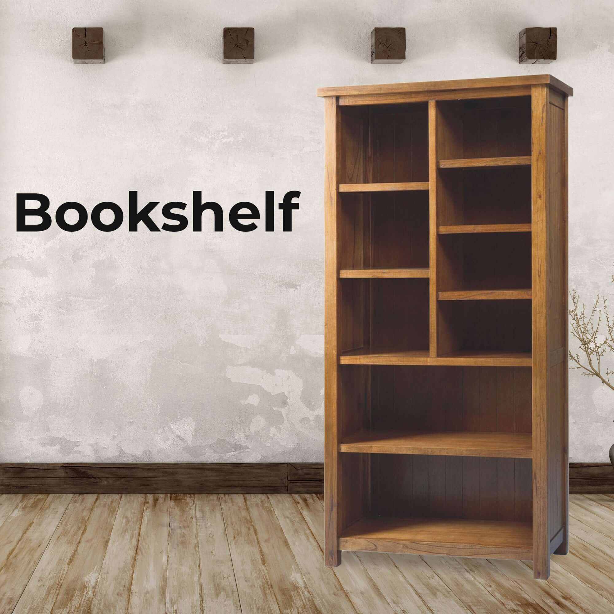 Birdsville Bookshelf Bookcase Display Unit Solid Mt Ash Timber Wood - 