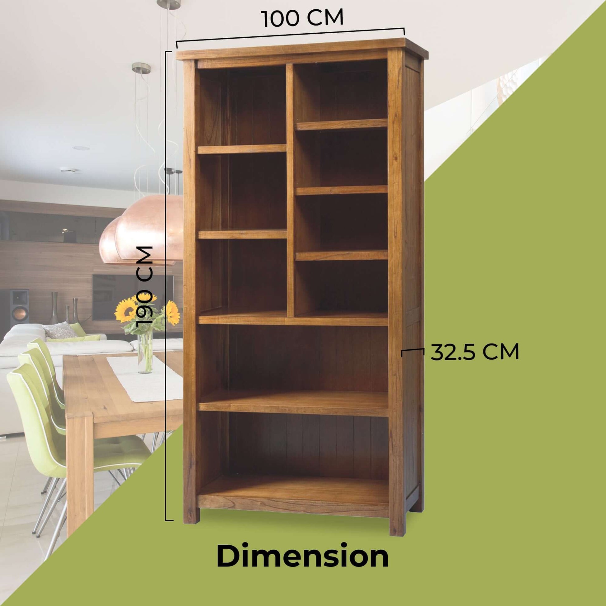 Birdsville Bookshelf Bookcase Display Unit Solid Mt Ash Timber Wood - 