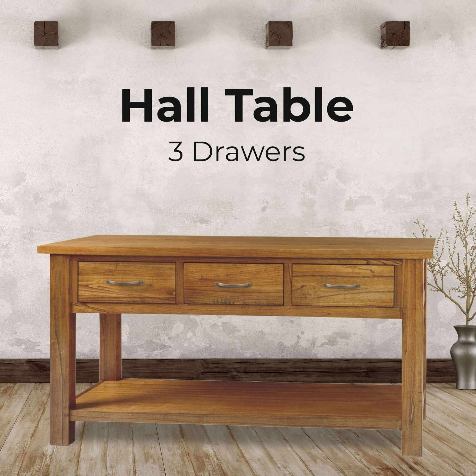 Birdsville Console Hallway Entry Table 156cm Solid Mt Ash Timber - Bro