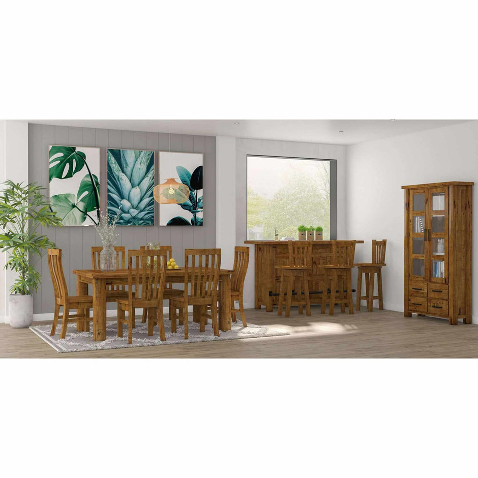 8 seater wooden dining table