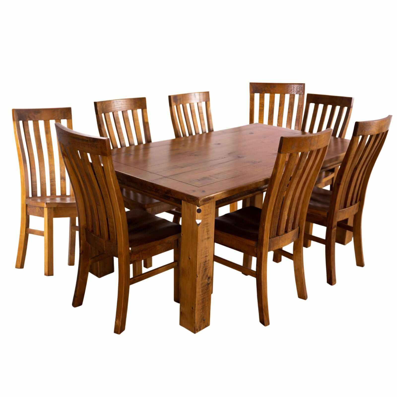 8 seater wooden dining table