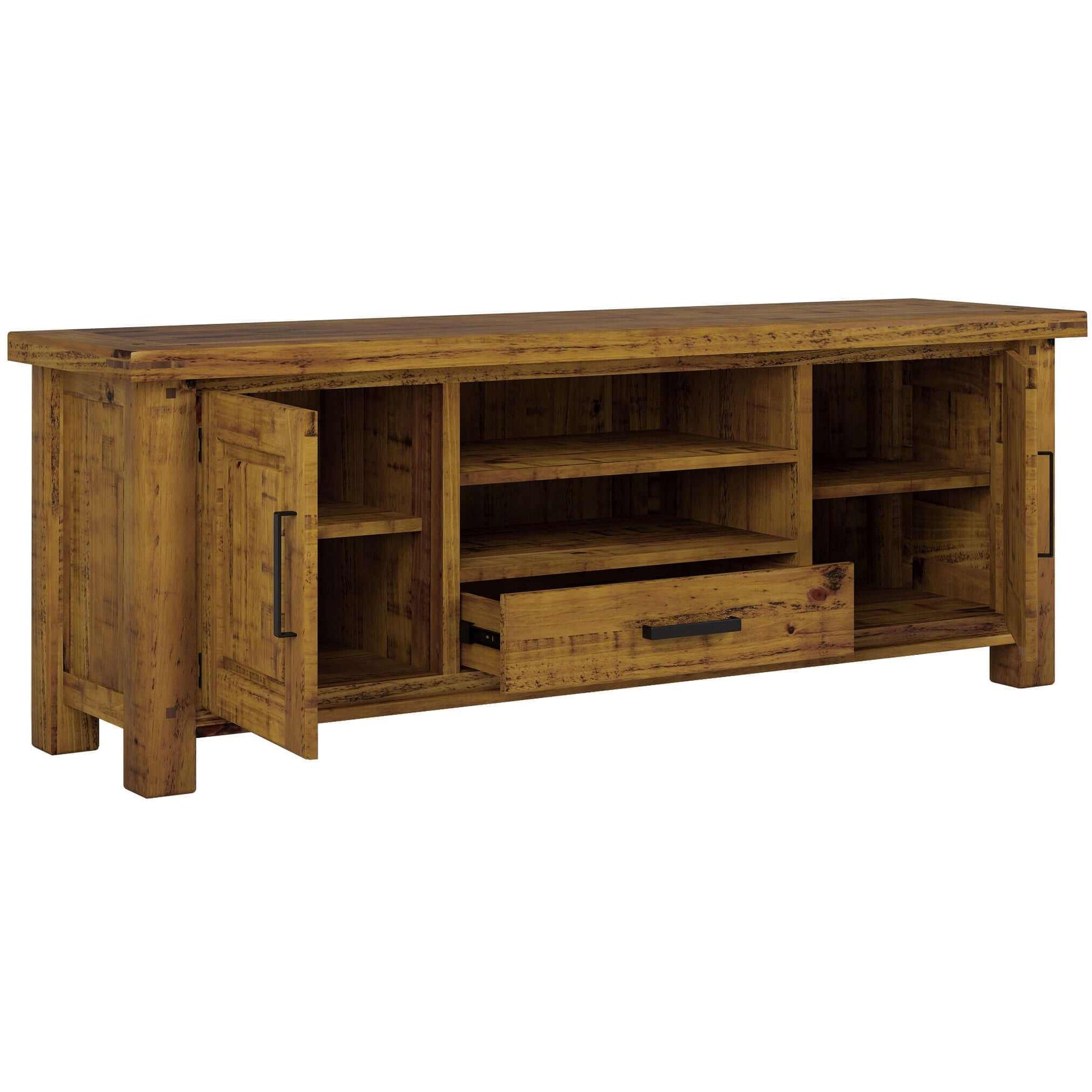 Teasel TV Unit Entertainment Unit 180cm 2 Door - Rustic Oak
