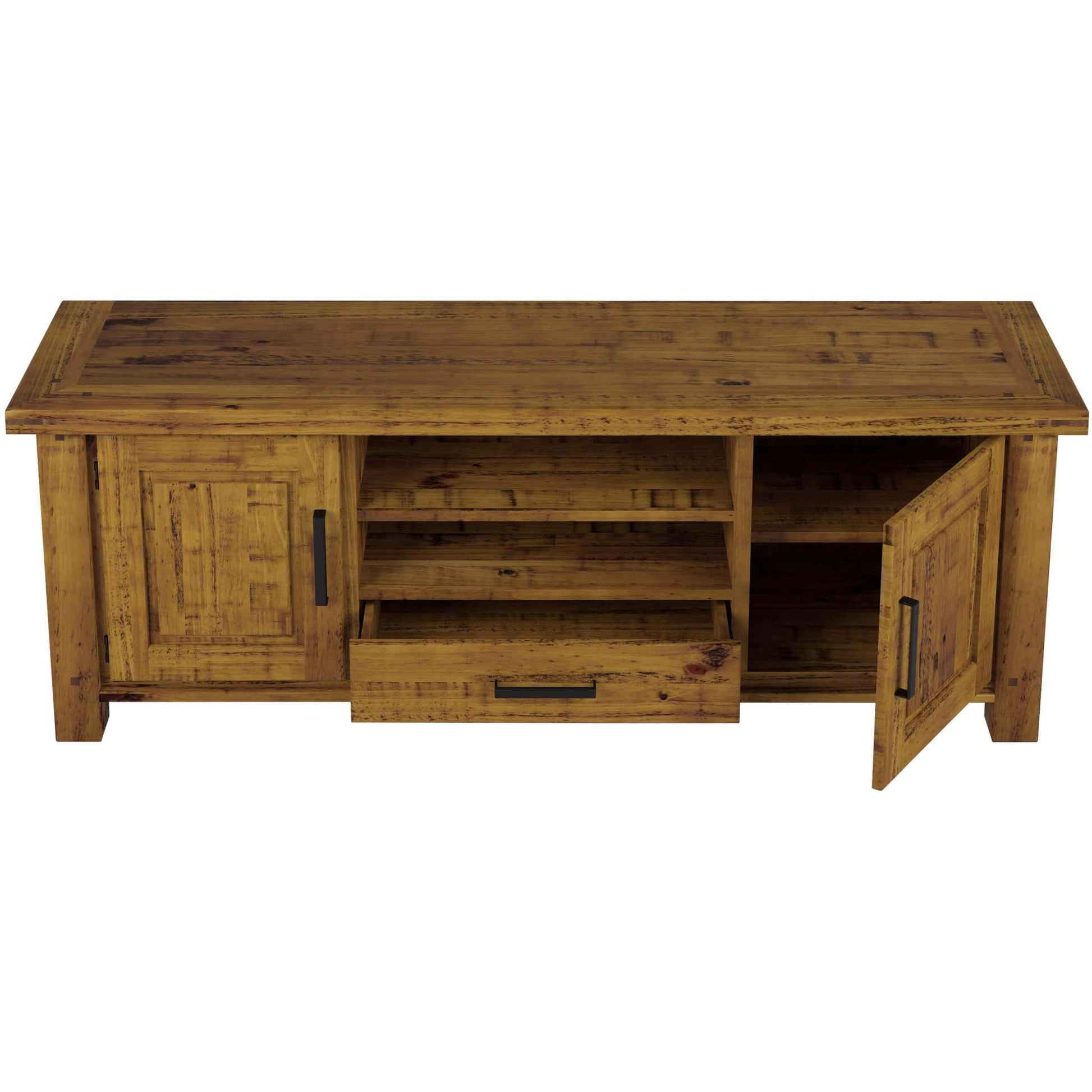 Teasel TV Unit Entertainment Unit 180cm 2 Door - Rustic Oak