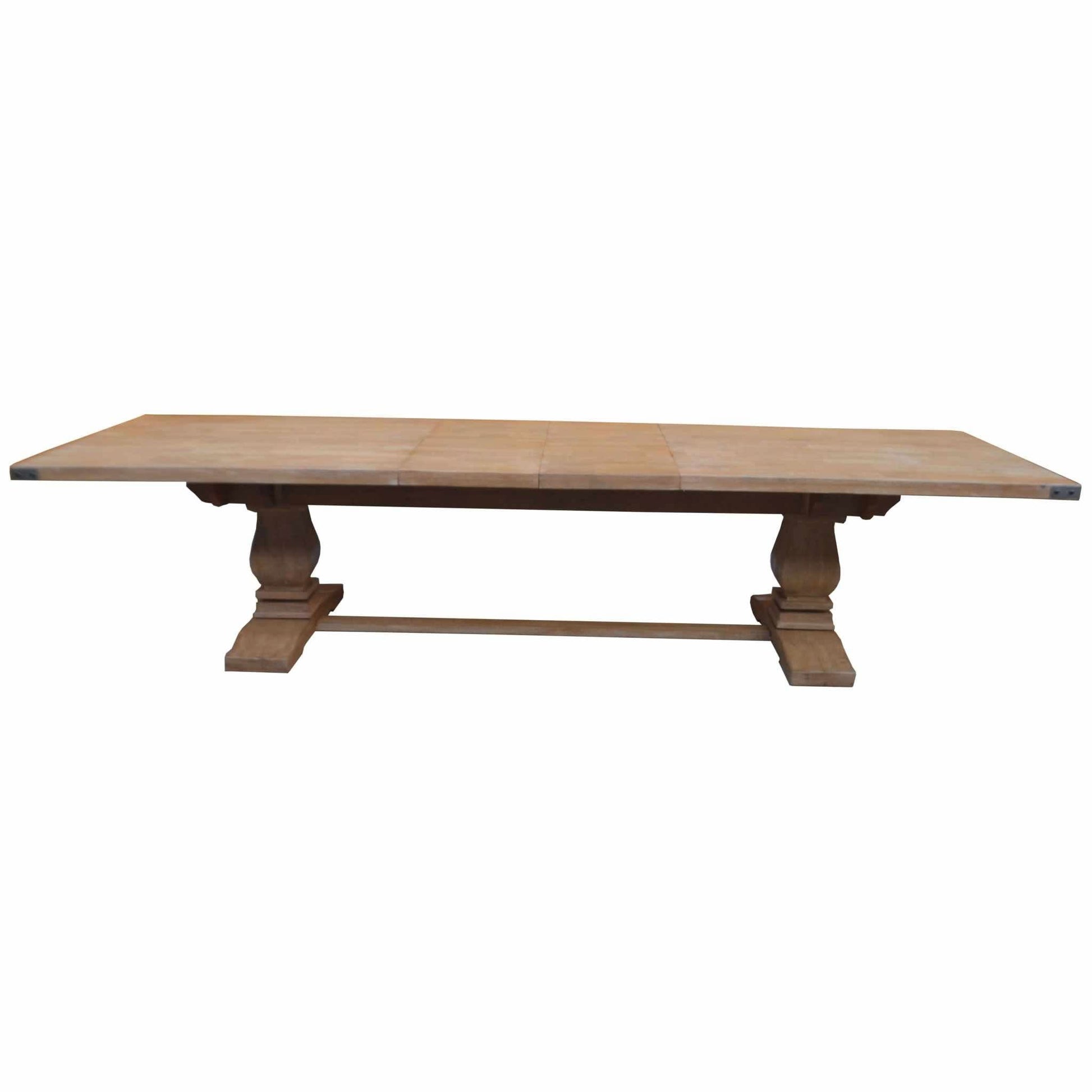 Gloriosa Dining Table 258-348cm Extendable Pedestal Mango Wood - Honey