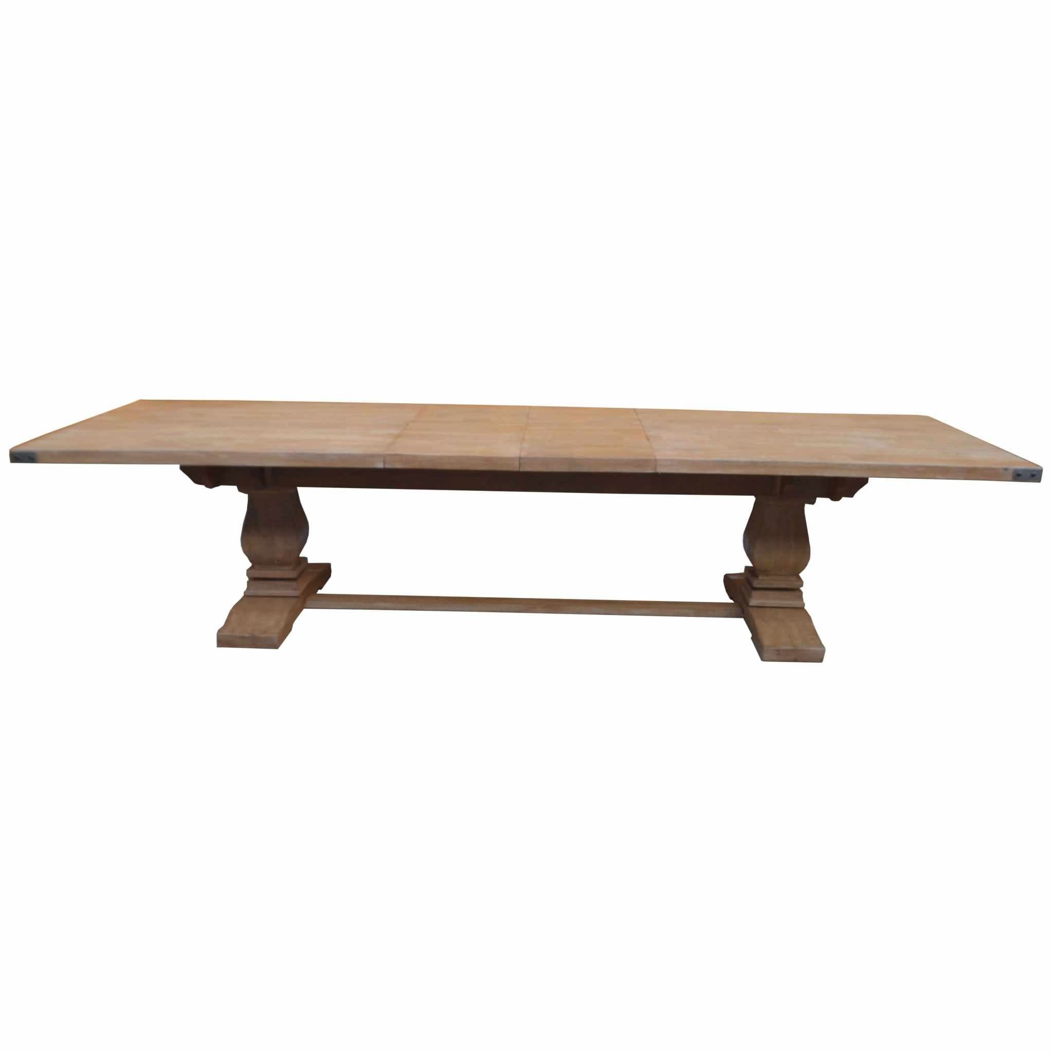 Gloriosa Dining Table 258-348cm Extendable Pedestal Mango Wood - Honey