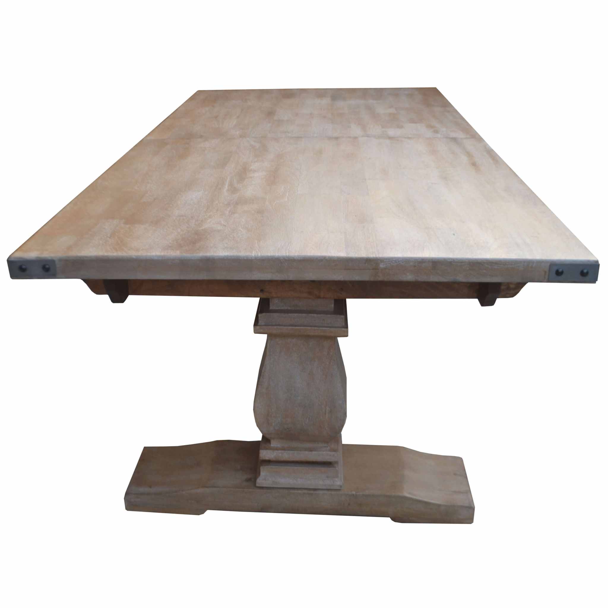 Gloriosa Dining Table 258-348cm Extendable Pedestal Mango Wood - Honey