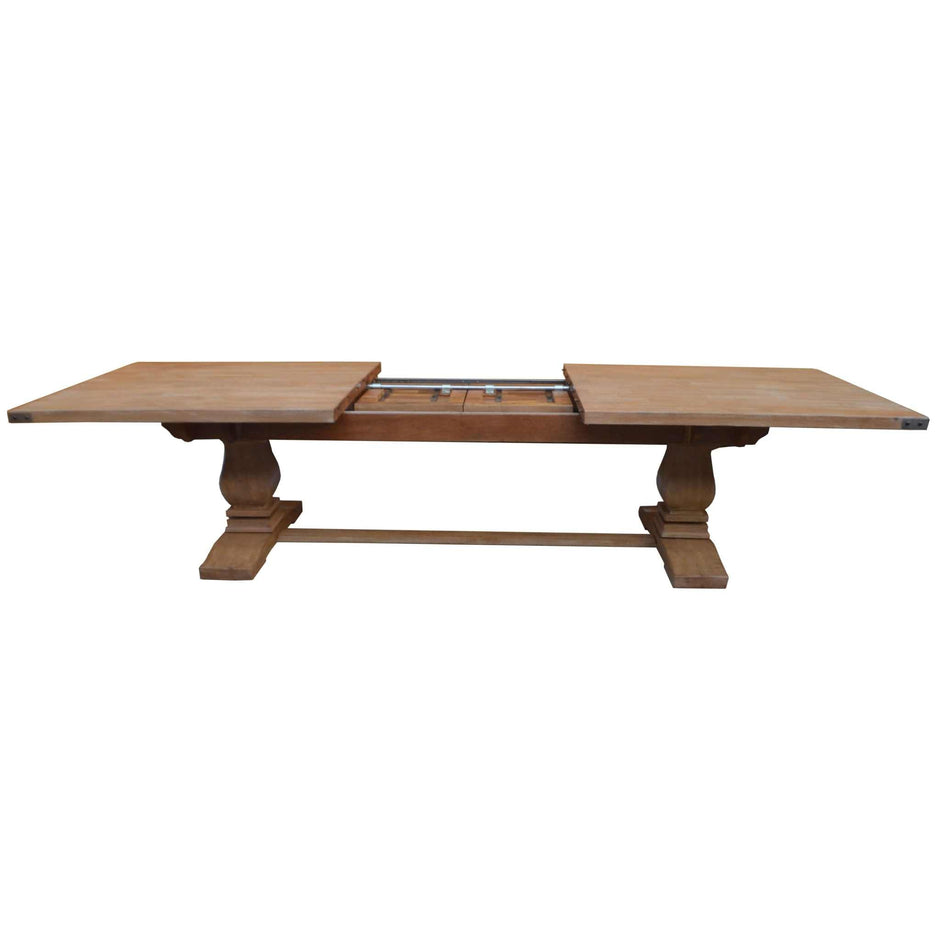 extendable pedestal dining table