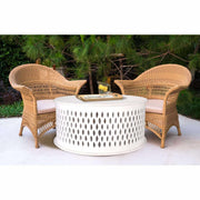 Pansy Round Coffee Table White - 80cm