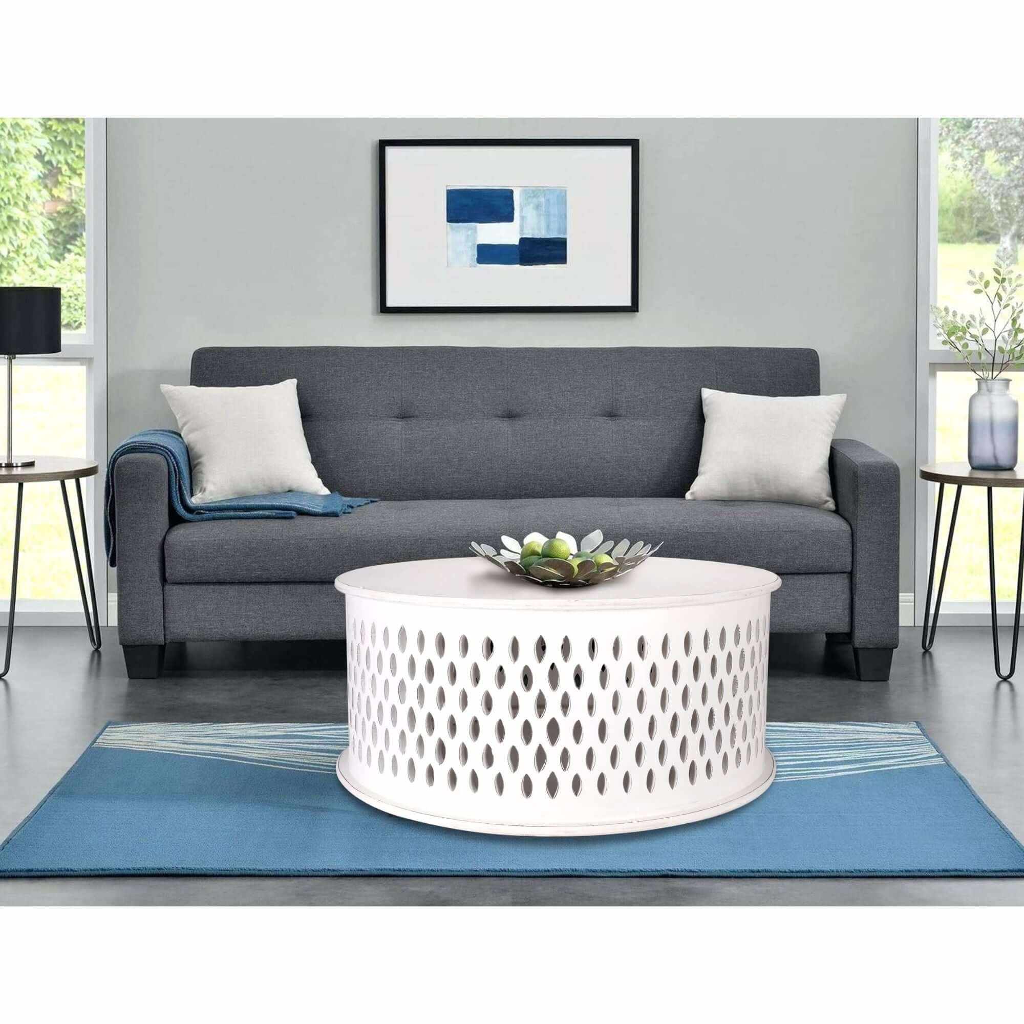 Round Coffee Table White