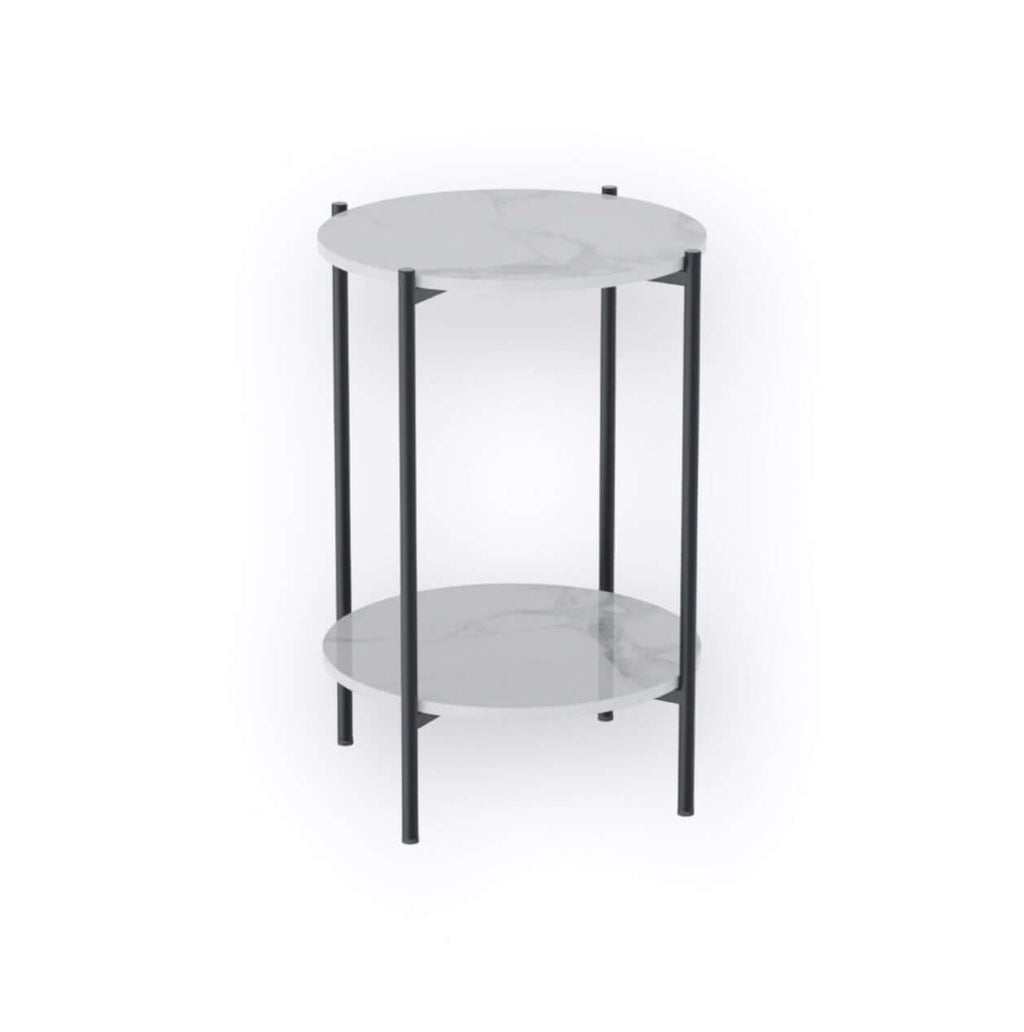 black marble side table