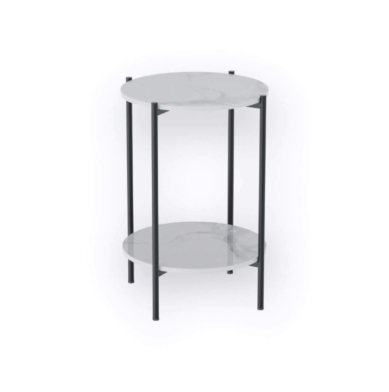 Interior Ave - Alba Black Marble Side Table