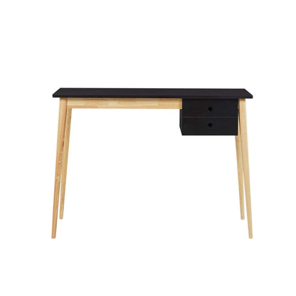 Oslo Office Desk with Drawers in Black & Natural