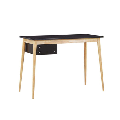 Oslo Office Desk with Drawers in Black & Natural