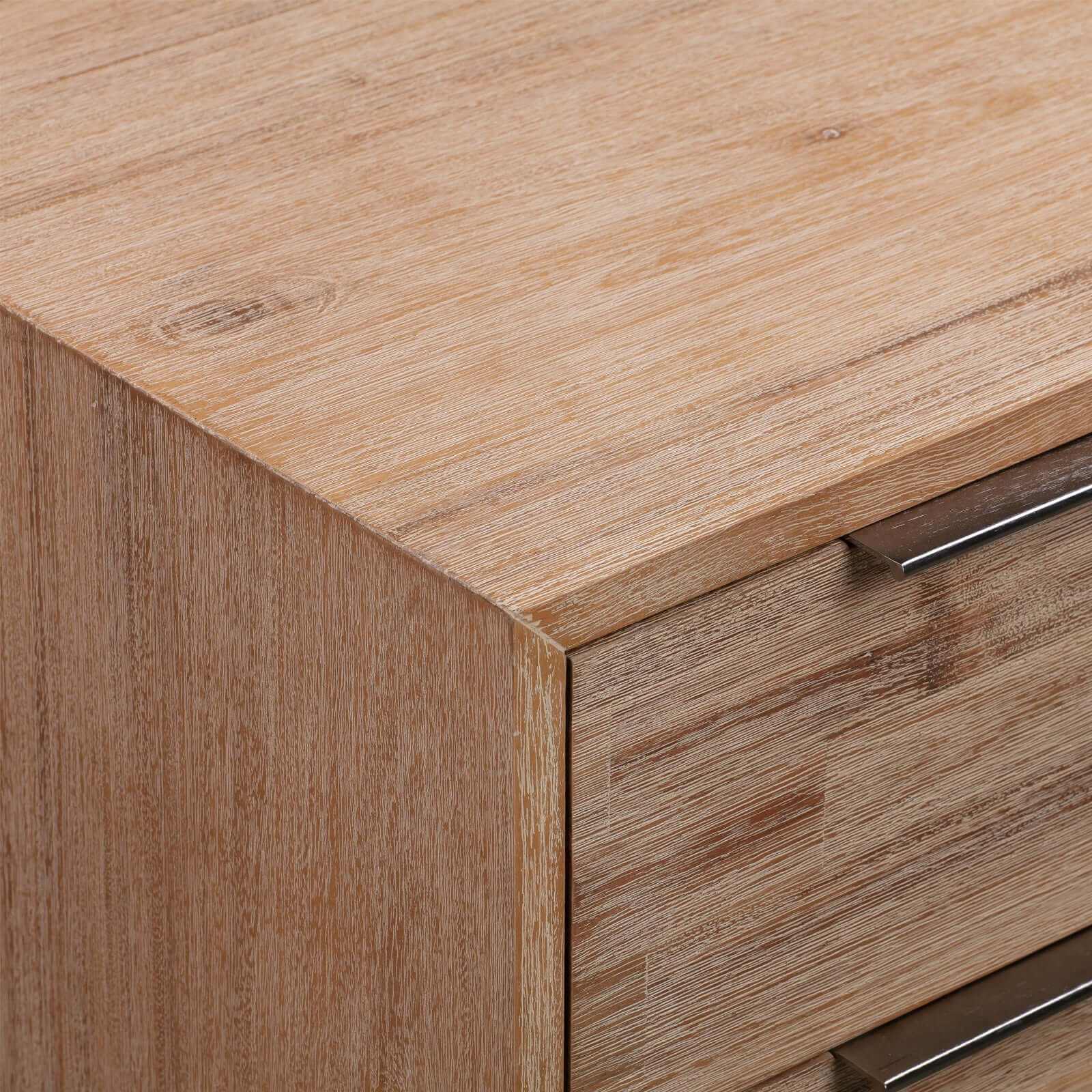 Oak Colour 4 Pieces King Size Bedroom Furniture Set