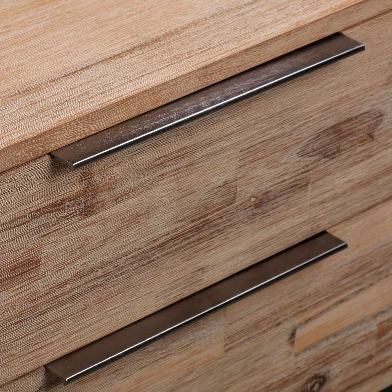 4 Pieces Queen Size Premium Bedroom Set - Oak Colour