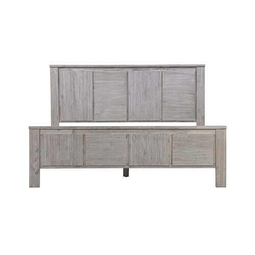 4 Pieces Modern King Size Bed And Bedroom Furniture - White Ash Colour