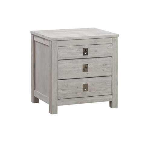 4 Pieces Modern King Size Bed And Bedroom Furniture - White Ash Colour