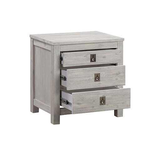 4 Pieces Modern King Size Bed And Bedroom Furniture - White Ash Colour