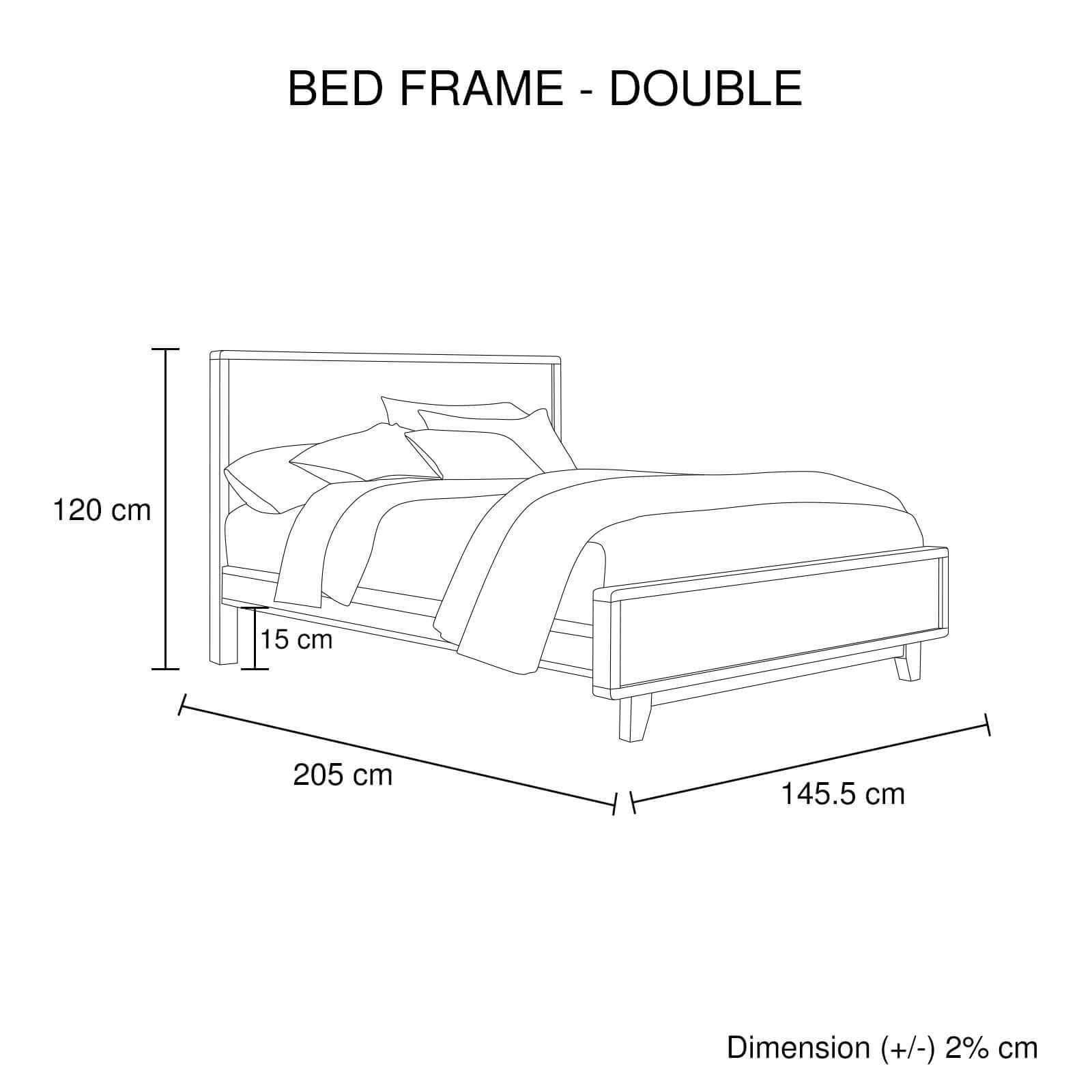 double size Bed and bedroom furniture