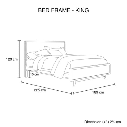 4 Pieces Bedroom Suite King Size in Solid Wood Antique Design Light Br