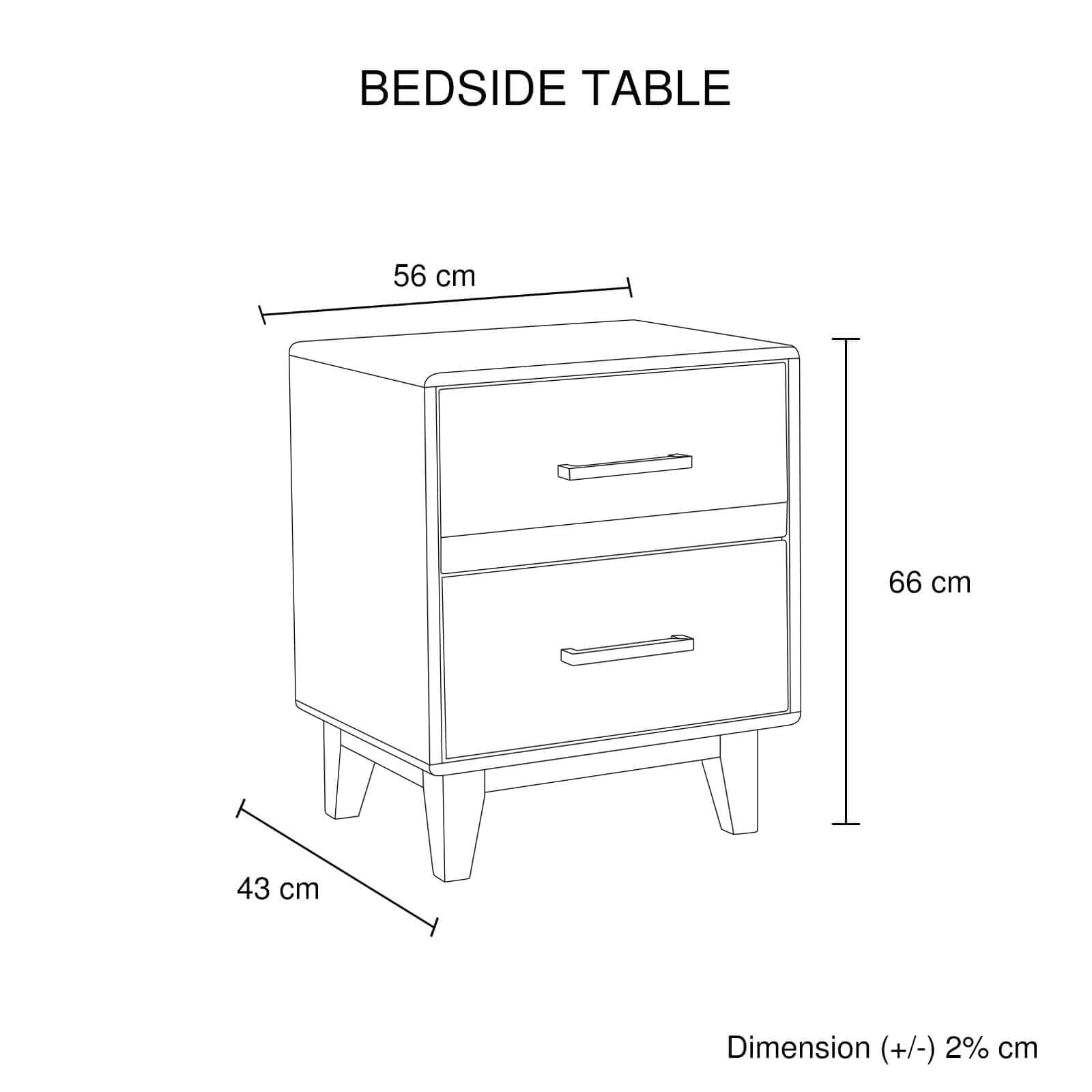 4 Pieces Queen Size Solid Wood Bed and Bedroom Set