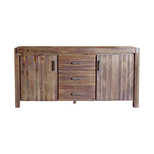 Buffet Sideboard in Chocolate Colour Constructed with Solid Acacia Woo