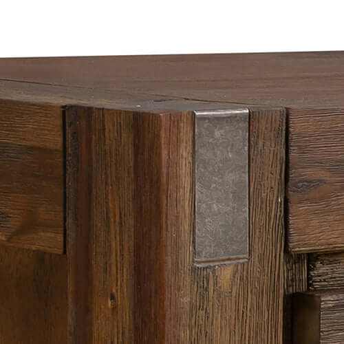 Buffet Sideboard in Chocolate Colour Constructed with Solid Acacia Woo