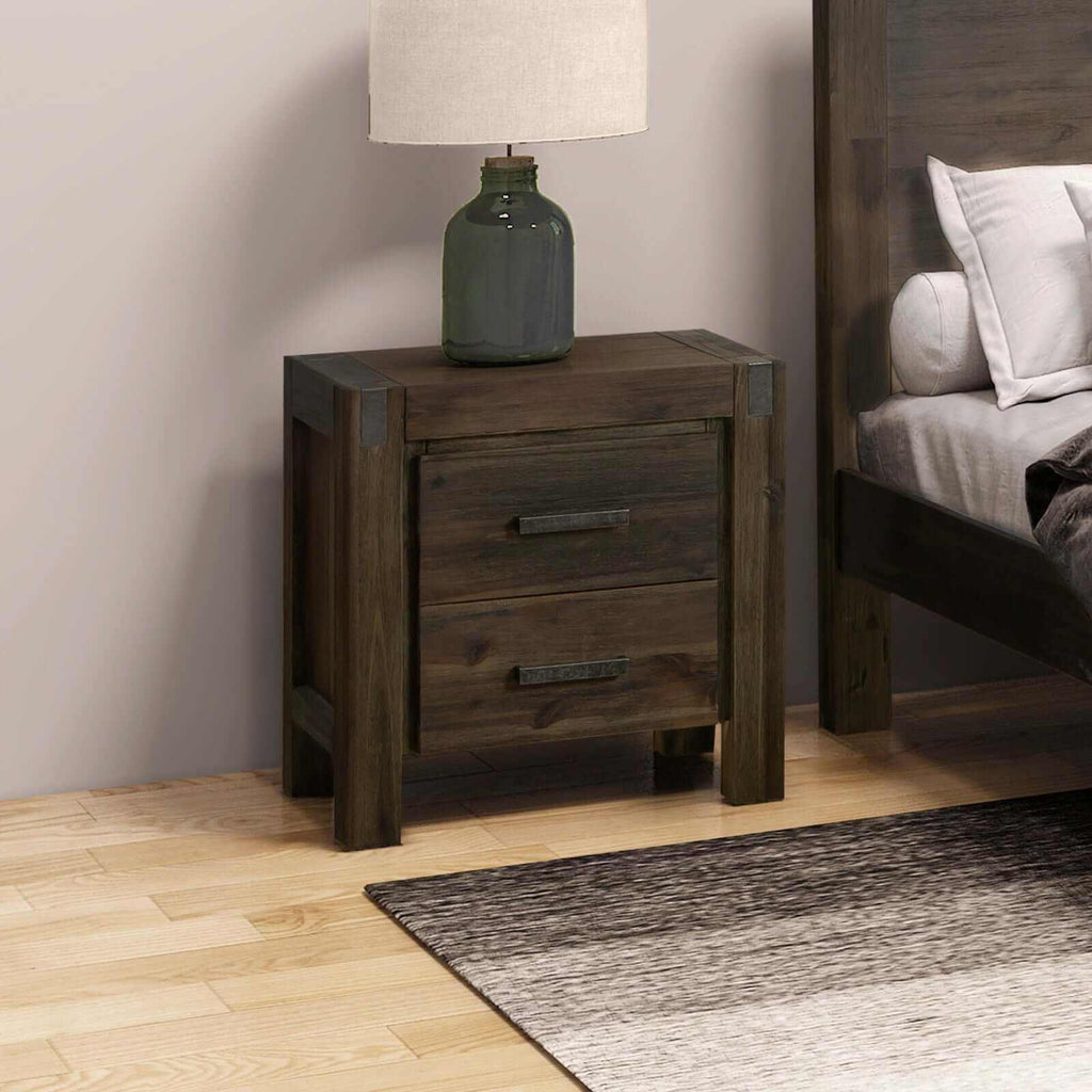 dark brown nightstand-Upinteriors