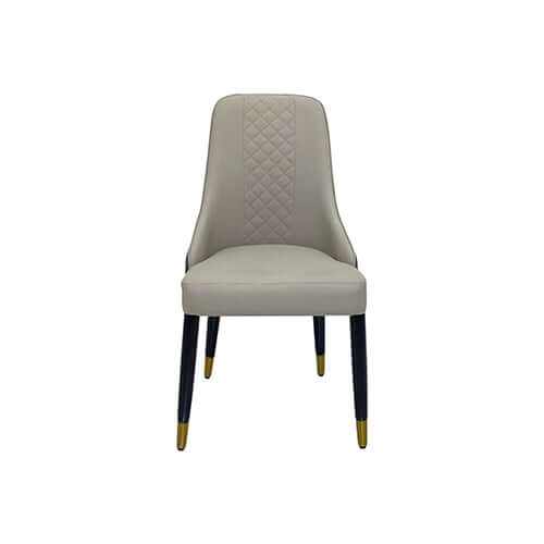 Leatherette Upholstered Dining Chairs Grey Set of 2