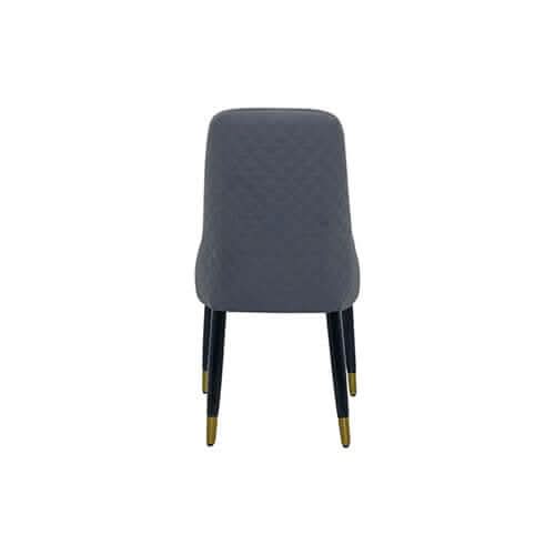 Leatherette Upholstered Dining Chairs Grey Set of 2