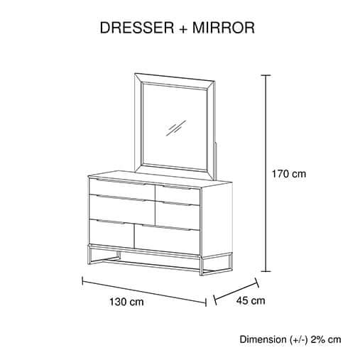 wood mirrored dresser