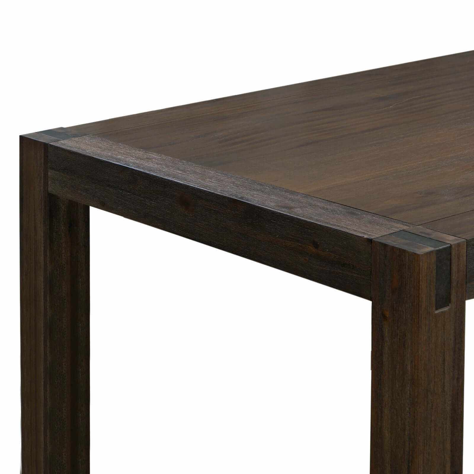 Large 210cm 9 Pieces Dining Room Table With 8 Chairs in Chocolate Colo