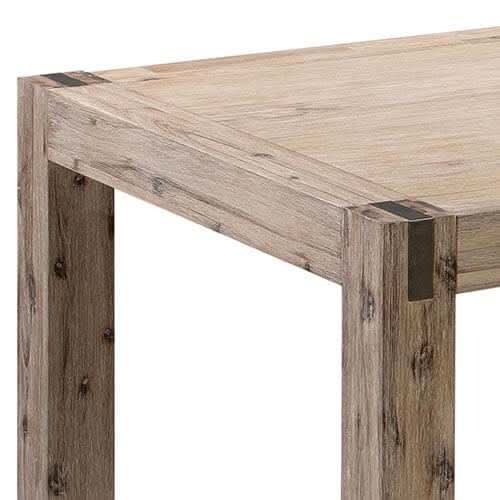 Solid and Veneered Acacia Large Size Oak Dining Table
