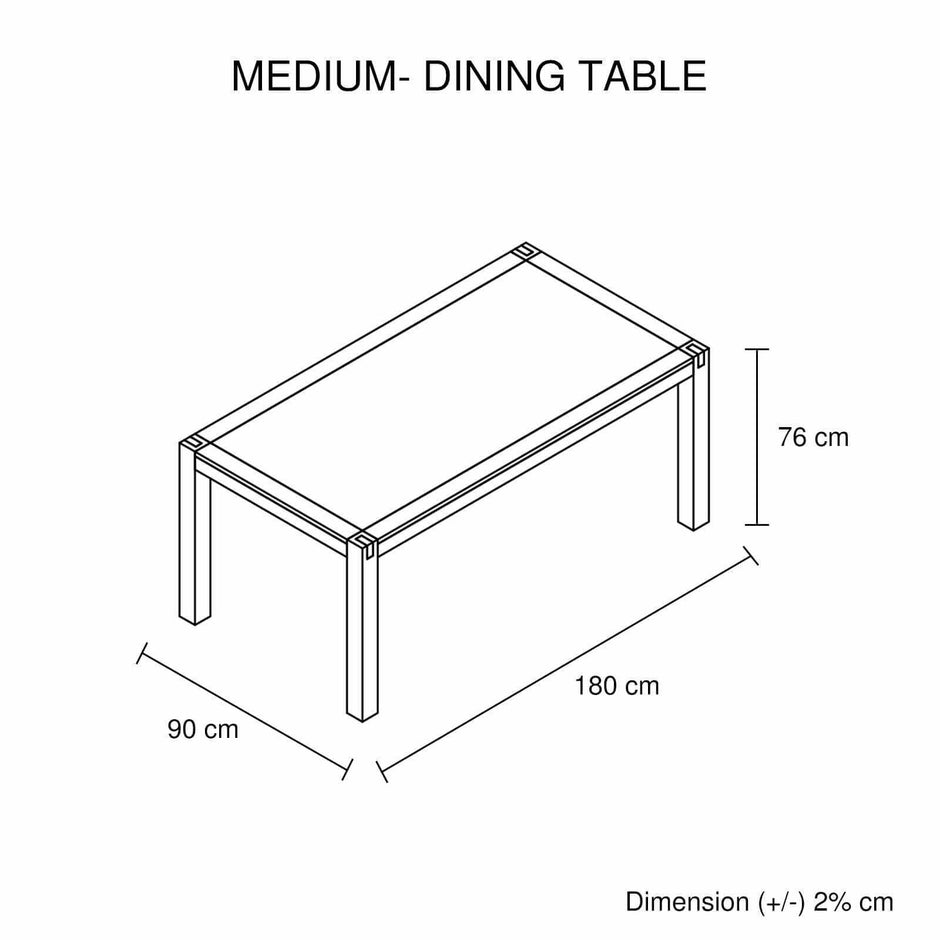 solid oak 6 seater dining table