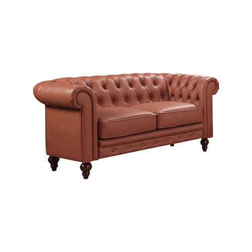 3+2+1 Seater Brown Sofa Lounge Chesterfield Style Button Tufted in Fau