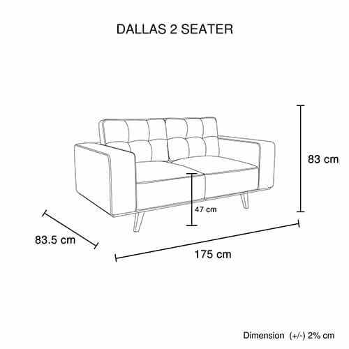 2 Seater sofa Grey 