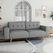 Fabric Upholstery 3 Seater Sofa Grey