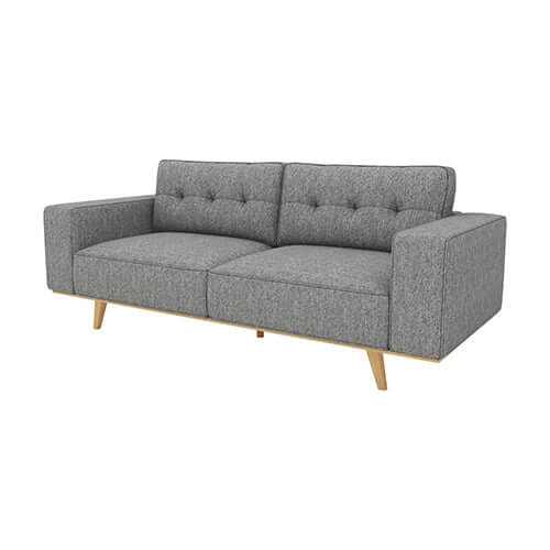 Fabric Upholstery 3 Seater Sofa Grey