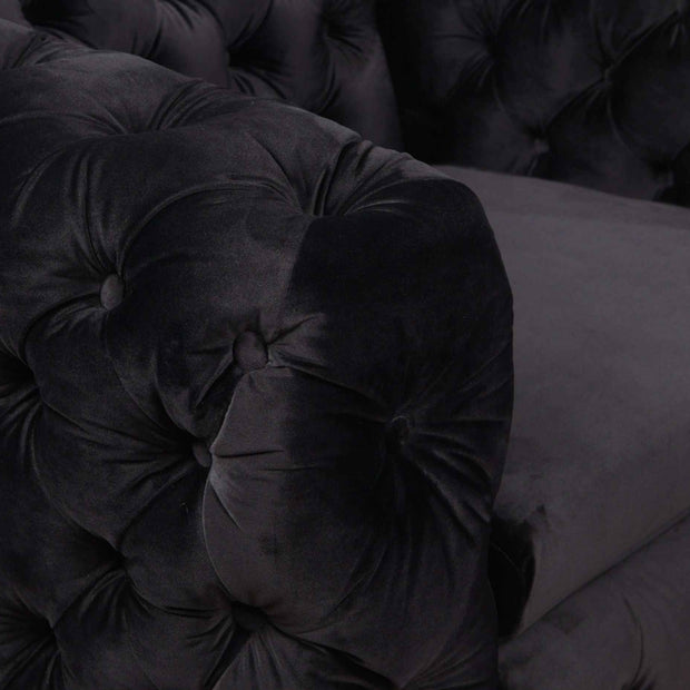 Black tufted Sofa 