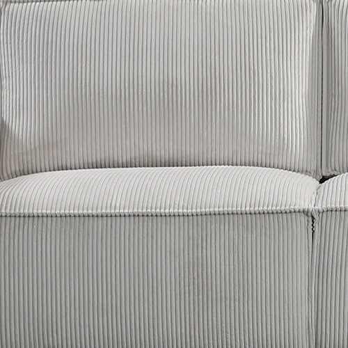 Reno 3 Seater Sofa Beige Colour Fabric Upholstery With Knock Down Feat